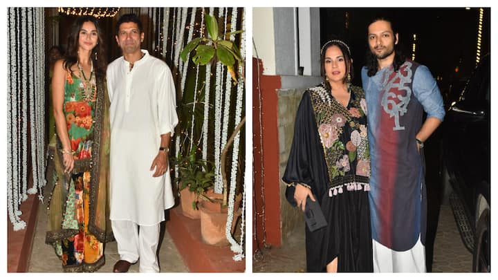 Veteran writer and lyricist Javed Akhtar and his wife and actor Shabana Azmi hosted a Diwali party at their house in Juhu which was attended by many celebrities.