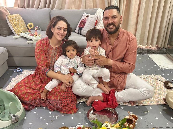 Yuvraj Singh posts photo on his X account celebrating Diwali.