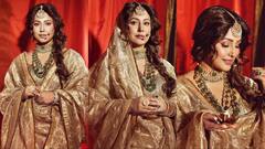 माथे पर टीका...सिर पर टुपट्टा और चेहरे पर नजाकत, गोल्डन गर्ल बन हिना खान ने सेलिब्रेट की दिवाली, देखें तस्वीरें