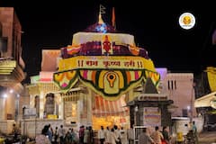 650 किलो शेवंती, 180 किलो भगवा झेंडू अन् 300 किलो अष्टराची फुलं; लक्ष्मीपूजनासाठी विठुरायाच्या  गाभाऱ्याला आकर्षक सजावट