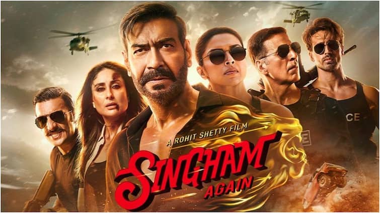 Singham Again Box Office Collection Day 3 Ajay Devgn starrer hits 100 cr worldwide Singham Again Box Office Collection Day 3: ફિલ્મ 'સિંઘમ અગેન'ની કમાણી 100 કરોડને પાર, ઓપનિંગ વિકેન્ડ પર તોડ્યો 'ફાઇટર'નો રેકોર્ડ