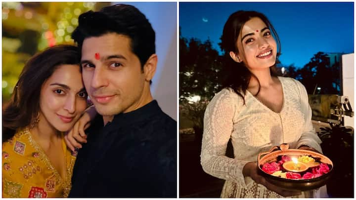 From Shraddha Kapoor and Sidharth-Kiara to south stars Jr NTR and Rashmika Mandanna, celebrities rang in Diwali with colours and lights.