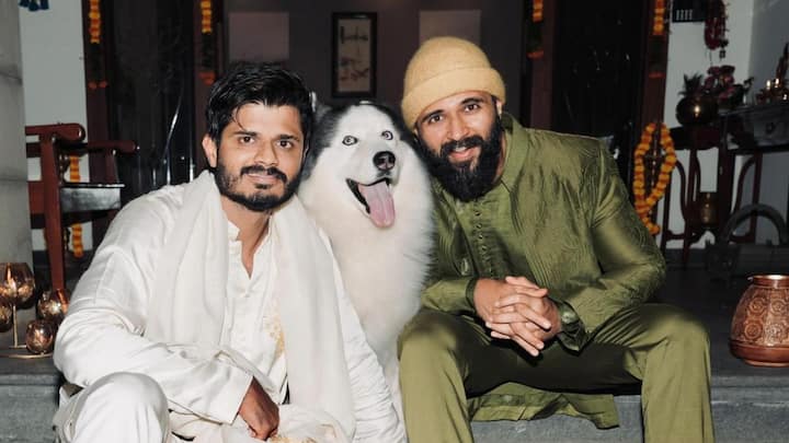 Vijay Deverakonda celebrated Diwali with his family and treated fans with pictures from his festive celebrations.