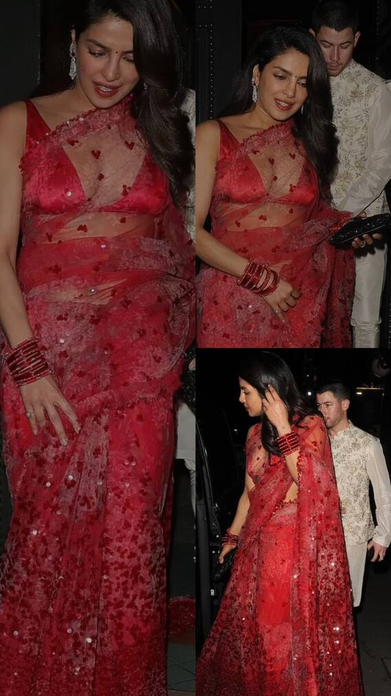 प्रियंका चोपड़ा ने विदेश में रखी दीवाली पार्टी, ट्रेडिशनल लुक में दिखा कपल