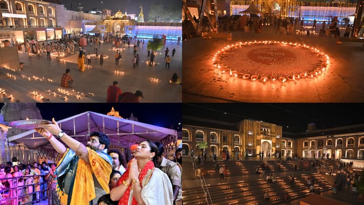 Deepawali in Kashi Vishwanath Temple: दीपावली पर पूरे देश दीपों की रौशनी से सराबोर हो गया. इस मौके पर भगवान शिव की नगरी काशी में खासा उत्साह दिखा. काशी विश्वनाथ मंदिर को भव्य रुप से सजाया गया था.