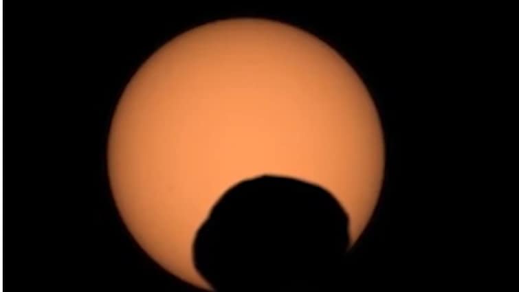 A Glimpse of a 'Googly Eye' Solar Eclipse on Mars: NASA's Perseverance Rover Video