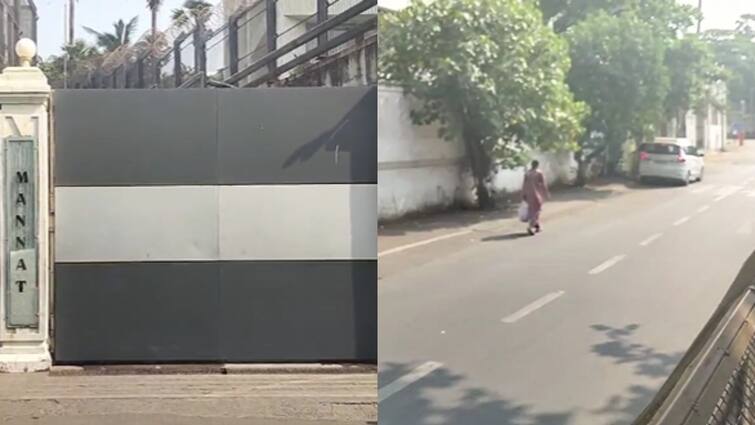 Shah rukh Khan Birthday their are no people outside the house of Mannat in mumbai ann शाहरुख खान के बर्थडे पर 'मन्नत' के बाहर होती फैंस की भीड़, इस बार सन्नाटा, जानें क्या है वजह