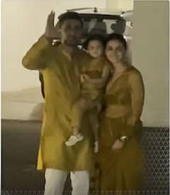 दिवाली पर साथ दिखी कपूर फैमिली, रणबीर की गोद में राहा भी आई नजर | abp news shorts