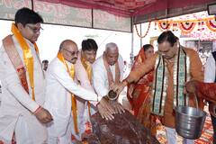 गोवर्धन पूजा पर CM भजनलाल शर्मा पहुंचे डीग के पूंछरी का लौठा, श्रीनाथजी मंदिर में की पूजा