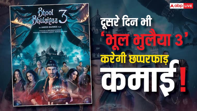 ‘भूल भुलैया 3’ ने जीता दर्शकों का दिल, दूसरे दिन भी छप्परफाड़ कमाई करेगी फिल्म! जानें- कलेक्शन