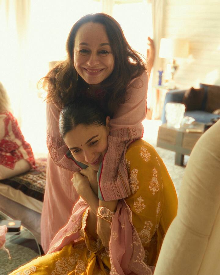 Another photo features a sweet hug between Alia and her mother, Soni Razdan.