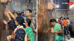 चरणामृत समझकर एसी का पानी पीने लगे लोग, बांके बिहारी मंदिर का वीडियो हो रहा वायरल