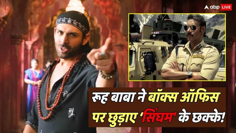 Bhool Bhulaiyaa 3 box Office Collection Day 4 Kartik aaryan surpasses ajay devgn singham again on fourth day know india net collection Bhool Bhulaiyaa 3 box Office Collection Day 4: 'भूल भुलैया 3' तीन दिन रही पीछे, चौथे दिन छुड़ाए बॉक्स ऑफिस पर 'सिंघम अगेन' के छक्के, जानें कलेक्शन