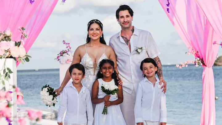 Sunny Leone and Daniel Weber renew their vows in the Maldives. Check out their mesmerising pictures.