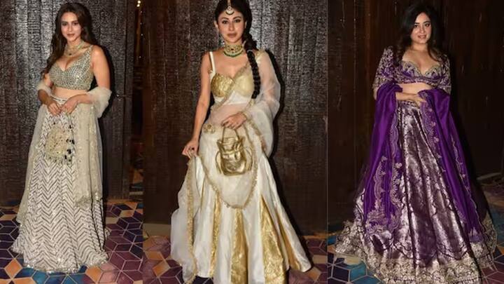 Diwali 2024: આ વર્ષે બોલિવૂડ અને ટીવી જગતના ઘણા સેલેબ્સે દિવાળી પાર્ટીનું આયોજન કર્યું હતું. ગઈકાલે રાત્રે આમના શરીફની દિવાળી પાર્ટીમાં પણ અનેક સેલેબ્સ પહોંચ્યા હતા. તેની તસવીરો સોશિયલ મીડિયા પર વાયરલ થઈ રહી છે.