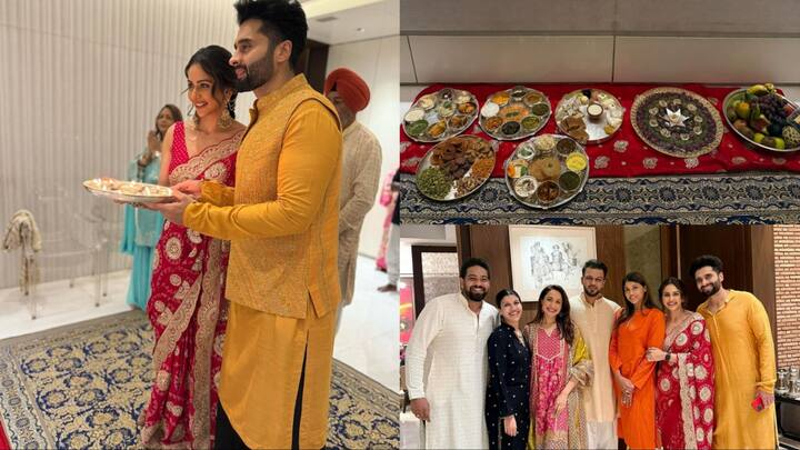 Rakul Preet Singh-Jackky Bhagnani Diwali Pics: एक्ट्रेस रकुल प्रीत सिंह ने ये दिवाली अपने ससुराल में धूमधाम के साथ सेलिब्रेट की. जिसकी झलक अब उन्होंने फैंस के साथ भी शेयर की है.