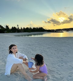 Soha Ali Khan, Kunal Khemu On Family Vacation In The Maldives; Check Out Pics