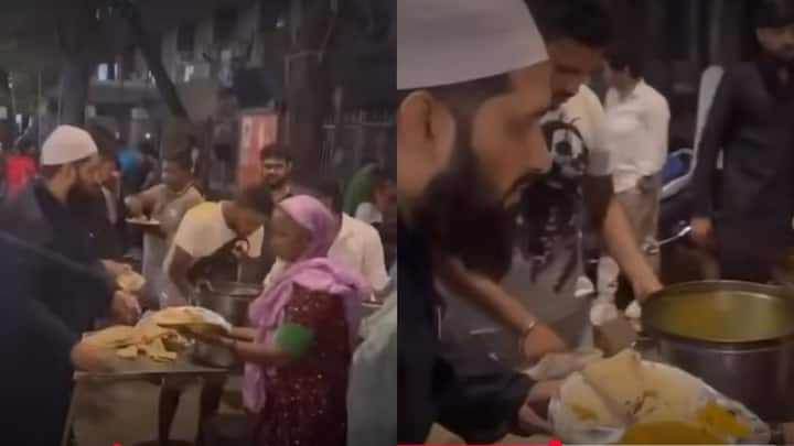 Viral Video: सोशल मीडिया पर ताज हॉस्पिटल के पास से एक और वीडियो वायरल हो रहा है. इस वीडियो में मुस्लिम युवक लोगों से भंडारे में खाना खाने की अपील कर रहा है.