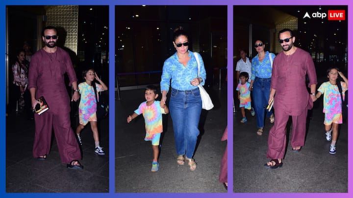 Kareena Kapoor At Airport With Family: करीना कपूर और सैफ अली खान हाल ही में बच्चों के साथ वेकेशन पर गए थे. कपल ने दिवाली विदेश में ही मनाई थी. अब वे मुंबई लौट आए हैं.