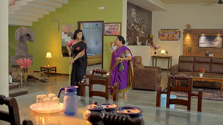 అత్తయ్య భైరవి ఆర్డర్ వేయడంతో ఇంటి పనులతో బిజీగా ఉంటుంది సత్య. జయమ్మ సత్యను సపోర్ట్ చేస్తూ మీ అత్త లేనిపోని వయ్యారాలకు పోతుంటే ఎంతపని అని చేస్తావ్ అంటుంది. క్లీన్ చేసేందుకు మెట్ల దగ్గర లిక్విడ్ వేస్తుంది..