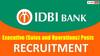 IDBI: ఐడీబీఐ బ్యాంకులో 1000 ఎగ్జిక్యూటివ్ పోస్టులు, ఈ అర్హతలుండాలి!