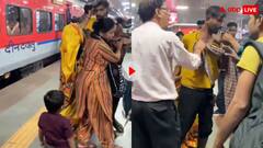 रेलवे स्टेशन पर रंगे हाथ पकड़ा गया चोर, लोगों ने पीट-पीटकर बना दिया भूत- वीडियो वायरल