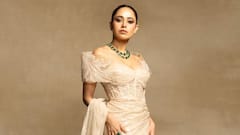 Nushrratt Bharuccha In A Classic Ivory Saree Looking Super Elegant; See Pics