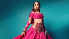 Nushrratt Bharuccha Brings Back In Fashion The Royal Pink Lehenga With Ruffles