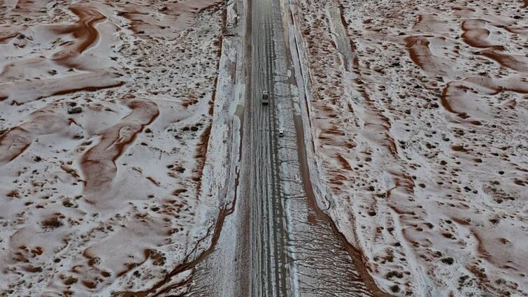 Saudi Arabian Desert Witnesses Snowfall For First Time In History, Netizens Share Images