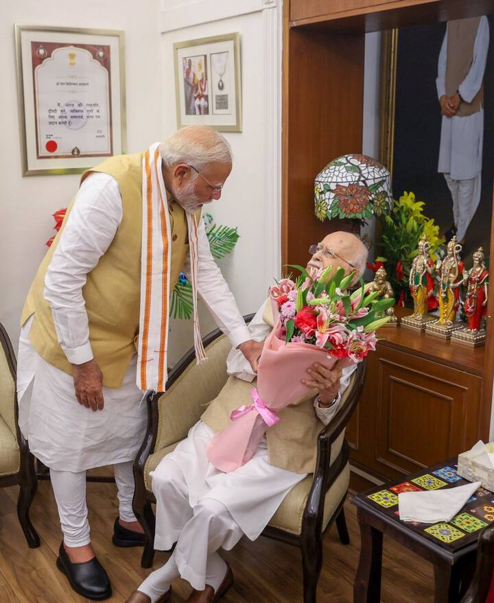 Prime Minister Narendra Modi took to Twitter to wish the stalwart, acknowledging Advani as one of India's most respected statesmen committed to the nation's development.  