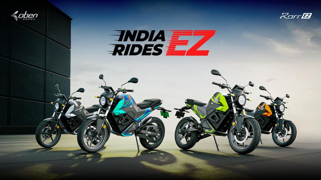 Oben Electric Rorr Easy electric motorcycle launch know featurs price marathi  Rorr Easy : केवळ 45 मिनिटात 80 टक्के चार्जिंग, 95 किमीचा टॉप स्पीड, किंमत 89,999; ओबेन इलेक्ट्रिकची 'रोर ईझी' बाईक लॉन्च