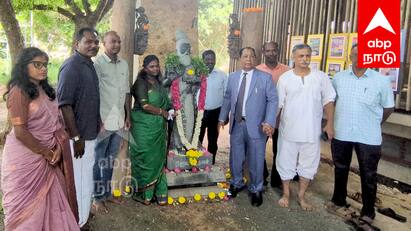 auroville foundation Tribute to Thiruvalluvar statue in Auroville ஆரோவில்லில் திருவள்ளுவர் சிலை கௌரவிக்கும் நிகழ்ச்சி  தமிழ் கலாச்சாரத்தைப் பேணிப் பரப்புங்கள் - ஸ்வர்ணாம்பிகா ஐபிஎஸ்