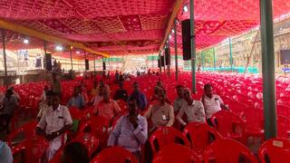 காலியாக கிடந்த இருக்கைகள்... என்னப்பா இது ராஜராஜ சோழன் சதய விழாவுக்கு நேர்ந்த சோதனை