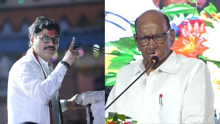 Sharad Pawar on Dhananjay Munde Defeat him Three responsible for party split Sharad Pawar attack in Parli Assembly constituency Maharashtra Vidhansabha Election 2024 Maharashtra Politics Marathi News | Sharad Pawar : बीडचा
