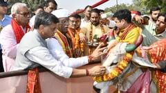 राजस्थान: राज्यपाल हरिभाऊ बागडे ने गोपाष्टमी पर की गाय की पूजा, कहा- 'गौ संरक्षण के लिए करना है काम'