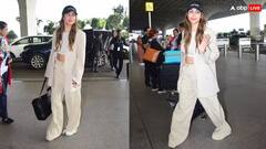 Pics: 51 વર્ષે પણ હૉટ હસીના લાગી રહી છે મલાઇકા, એરપોર્ટ પર ક્રૉપ ટૉપમાં થઇ સ્પૉટ, તસવીરો...