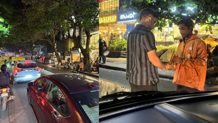 Techie Gets Stuck In Bengaluru Traffic For Hours, Gets Burger Delivered In 10 Mins. Here’s What Happened