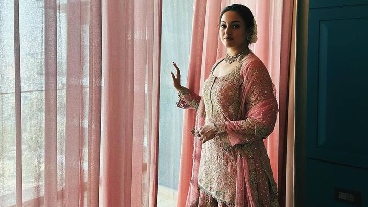 Pastel Pink Lace Suit: The pretty actress dons up a pastel pink ensemble with extensive lace work and she looks like an angel because of that beautiful soft, pink look. (Image source: Instagram/ aslisona)