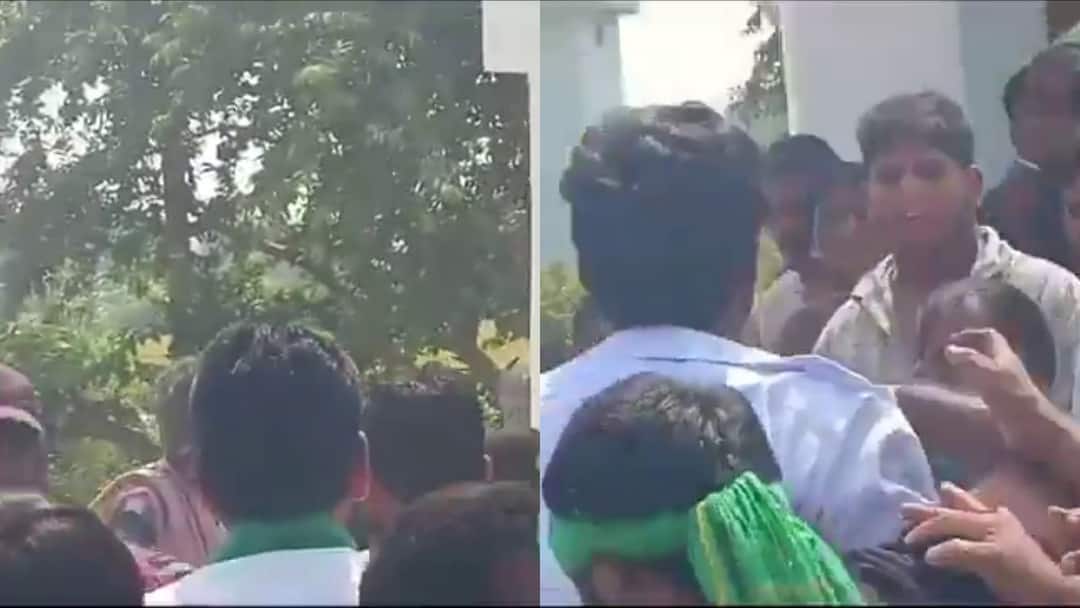 attack on vikarabad collector in referendum on formation of pharma company Attack On Collector: కలెక్టర్‌పై చేయి చేసుకున్న మహిళా రైతు - ఫార్మా కంపెనీ ప్రజాభిప్రాయ సేకరణ రసాభాస, వికారాబాద్ జిల్లాలో తీవ్ర ఉద్రిక్తత