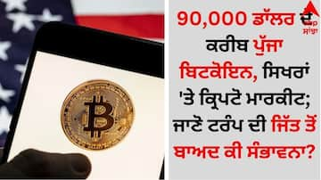 Crypto Market Today: 90,000 ਡਾੱਲਰ ਦੇ ਕਰੀਬ ਪੁੱਜਾ ਬਿਟਕੋਇਨ, ਸਿਖਰਾਂ 'ਤੇ ਕ੍ਰਿਪਟੋ ਮਾਰਕੀਟ; ਜਾਣੋ ਟਰੰਪ ਦੀ ਜਿੱਤ ਤੋਂ ਬਾਅਦ ਕੀ ਸੰਭਾਵਨਾ?