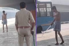 હાથમાં ચપ્પૂ અને ડંડો લઇને યુવકે કર્યો પોલીસ પર હુમલાનો પ્રયાસ, હર્ષ સંઘવીના શહેરમાં જ ગુંડાતત્વો બેફામ