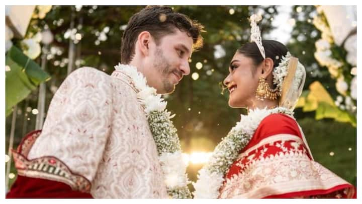 Television actress Sreejita De has tied the knot with her partner Michael Blohm-Pape in an intimate traditional Bengali ceremony in Goa.