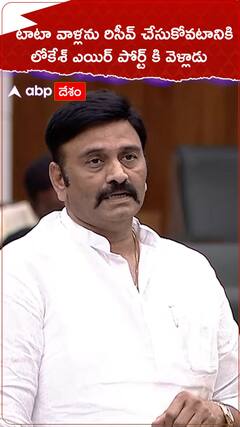 టాటా వాళ్లను రిసీవ్ చేసుకోవటానికి లోకేశ్ ఎయిర్ పోర్ట్ కి వెళ్లారు