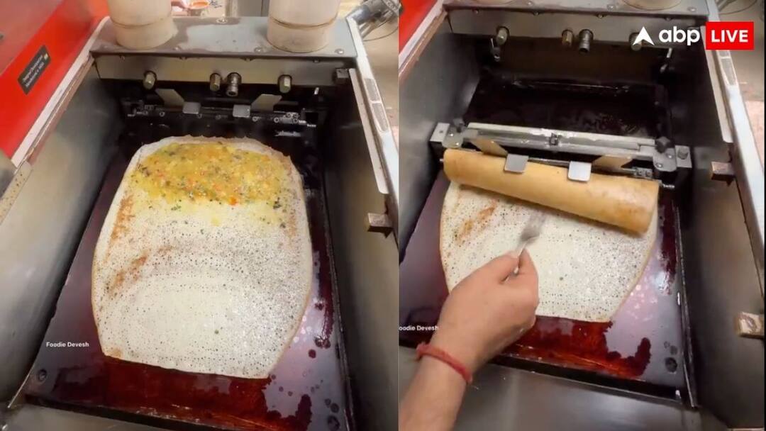 patna food vendor cooks dosa on printing machine anand mahindra too reacts to it video goes viral on social media पटना में दुकान वाले का गजब जुगाड़, बना डाली डोसा प्रिंटिंग मशीन- आनंद महिंद्रा ने भी की तारीफ