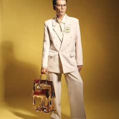 Karan Johar Stuns In An Ivory Pantsuit With Telephone Dial Brooch Worth Rs 1.65 lakh, SEE PICS