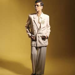 Karan Johar Stuns In An Ivory Pantsuit With Telephone Dial Brooch Worth Rs 1.65 lakh, SEE PICS