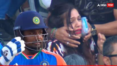 Sanju Samson six hit woman fan was injured in stadium ind vs sa 4th t20 marathi news