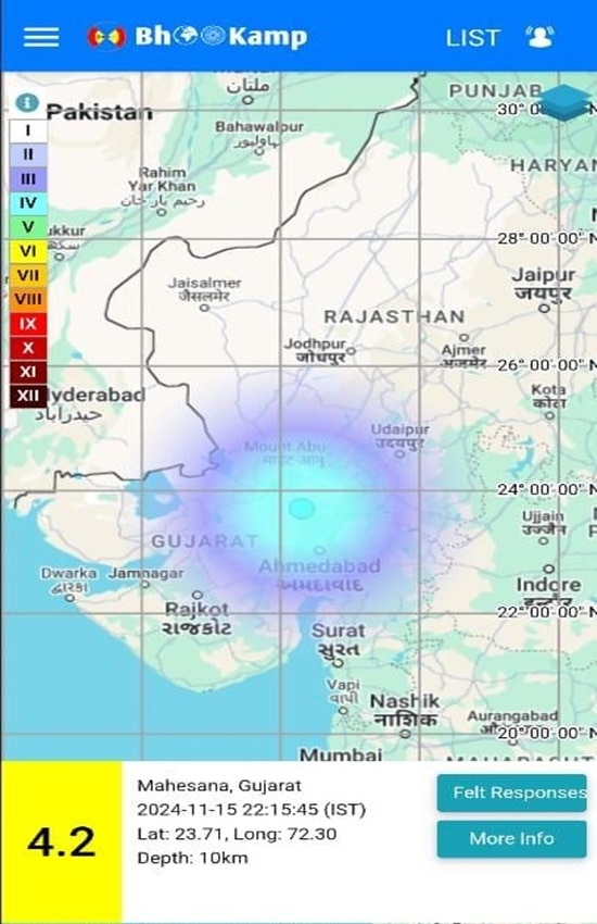 Earthquake: सौराष्ट्र और उत्तरी गुजरात में देर रात आया भूकंप, लोगों में कंपकंपी