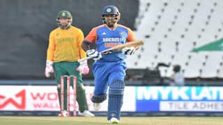 India vs South Africa 4th T20I Sanju Samson Abhishek Sharma continues domination as India reaches 100 runs