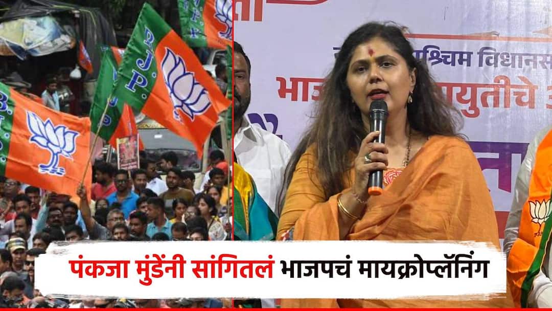 Pankaja Munde told the figure 90 thousand bjp micro level strategy vidhansabha How many people came to Maharashtra from out of state for vidhansabha elections Says Maharashtra Election 2024 निवडणुकीसाठी परराज्यात महाराष्ट्रात किती लोकं आले, पंकजा मुंडेंनी सांगितला आकडा; भुवया उंचावल्या